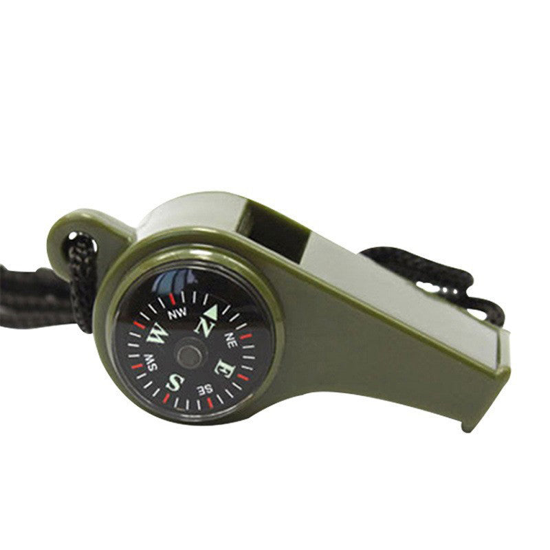 Multifunctional Outdoor Whistle with Life Saving Thermometer and Compass for Fishing Beach Hiking