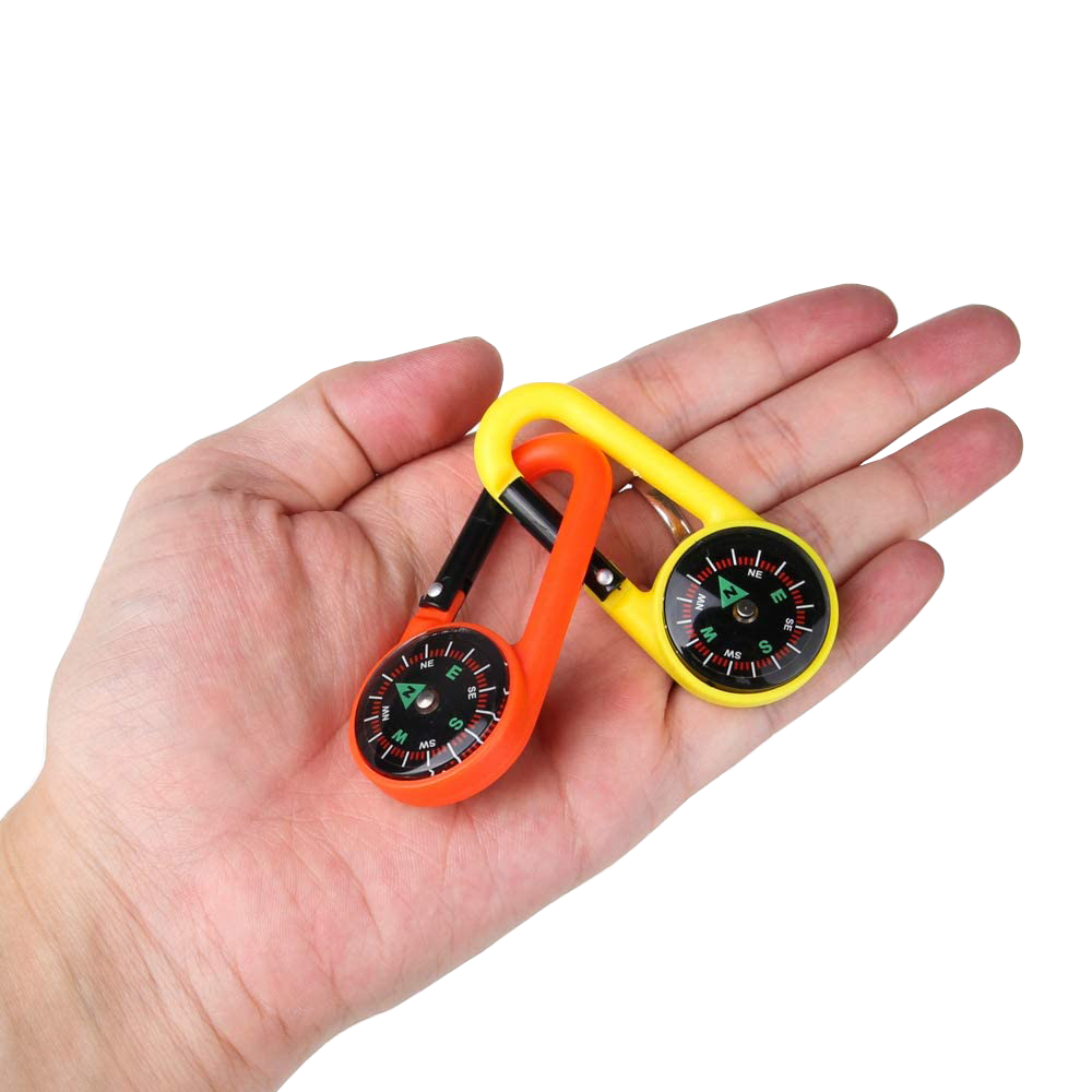Carabiner Compass  25L Mini Compass Multiple Colors Hook Magnetic Compass