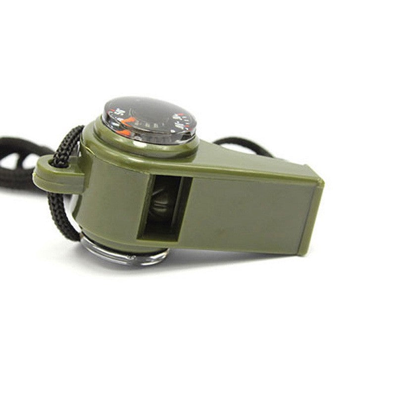 Multifunctional Outdoor Whistle with Life Saving Thermometer and Compass for Fishing Beach Hiking