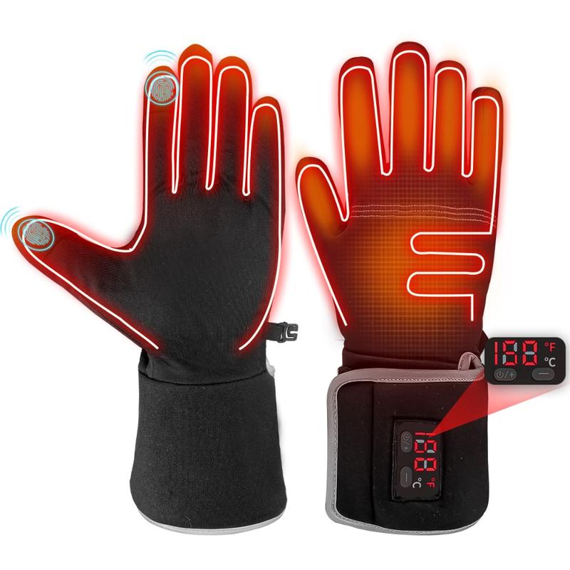 Gants chauffants Gants chauffants minces Gants chauffants électriques rechargeables à batterie avec batterie 7,4 V 2200 mAh Gants chauffants ultra-fins respirants pour le cyclisme, la conduite, le ski, le camping, la saisie en hiver