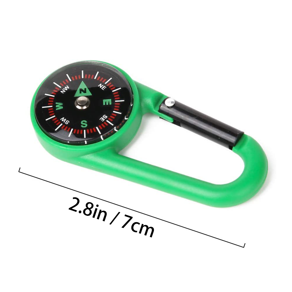 Carabiner Compass  25L Mini Compass Multiple Colors Hook Magnetic Compass