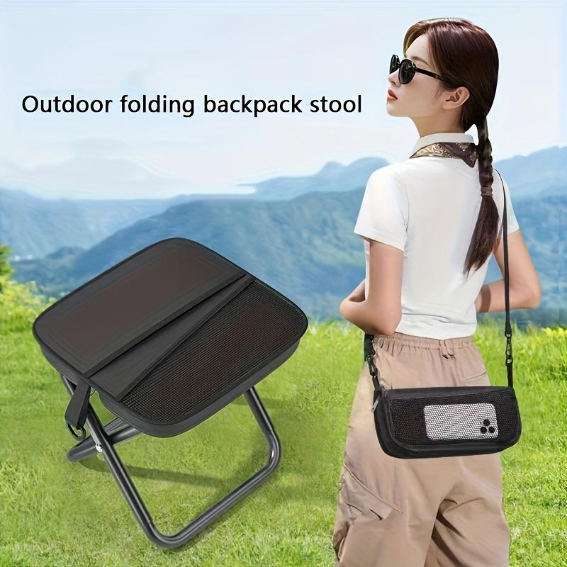 Chaise pliante Portable, sac à dos à bandoulière et poche, Design Compact et léger pour la plage, le Camping, les pique-niques, la pêche, la randonnée et les voyages en famille, chaise de Camping pliante, essentiels de pique-nique, 1 pièce