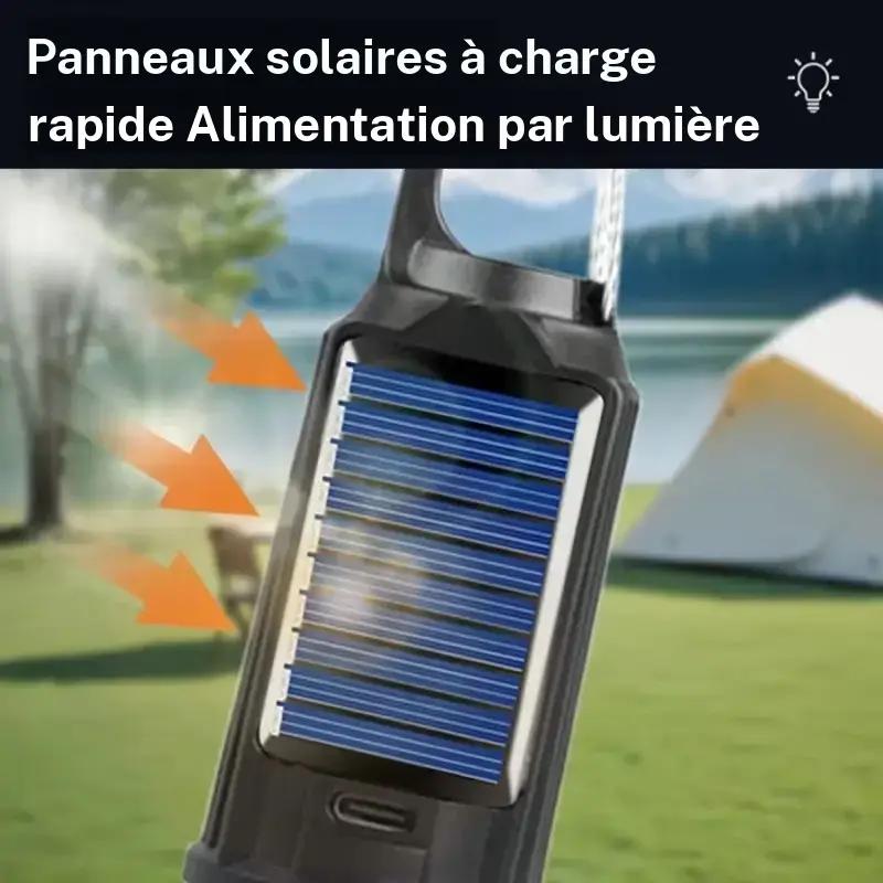 Ampoule LED à énergie solaire, 2 unités, type C, rechargeable, lumière de tente de camping, lumière d'urgence extérieure, ampoule portable pour camping en plein air