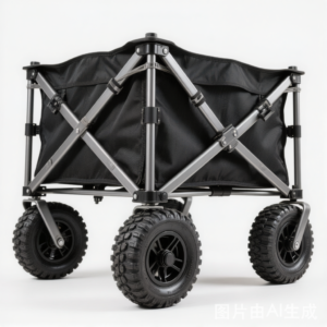 Foldable Camping Cart - Rear-Opening Portable Heavy Duty Beach and Market Utility Cart